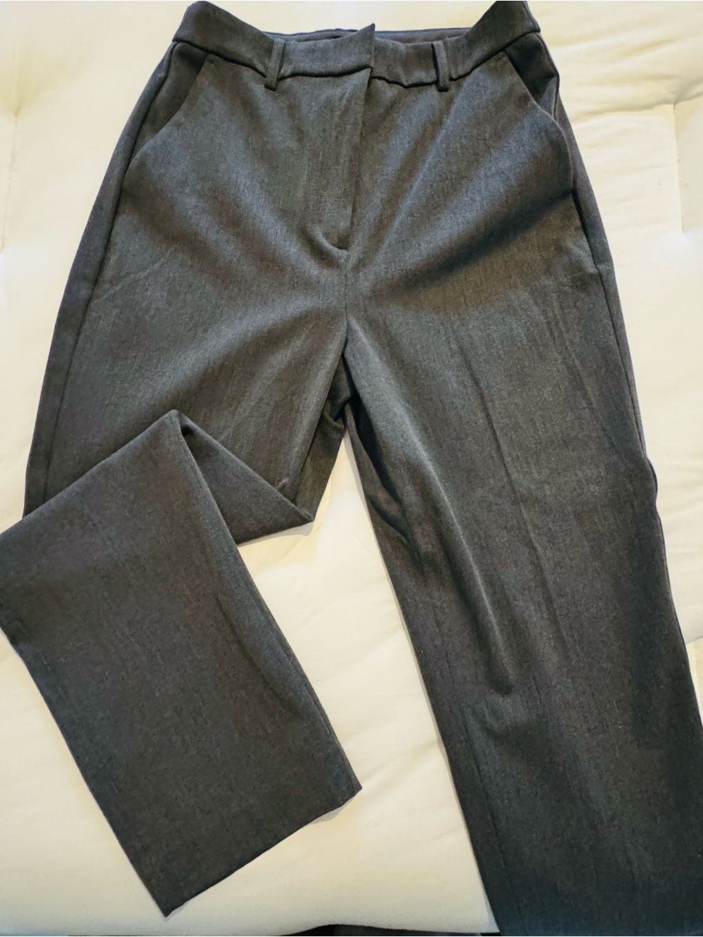 Express Women's Charcoal Cropped Dress Pants